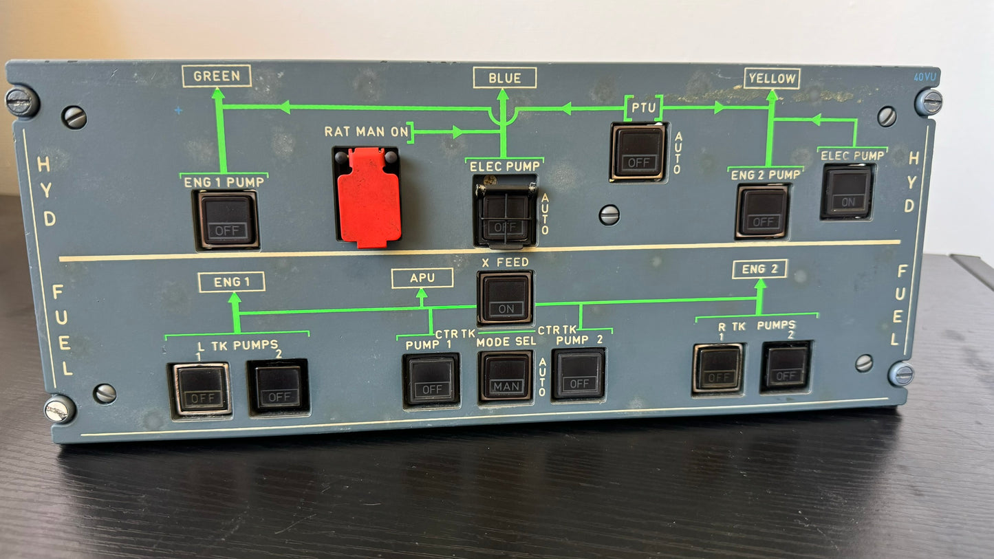 Airbus OEM 40VU Hydraulic Fuel Panel