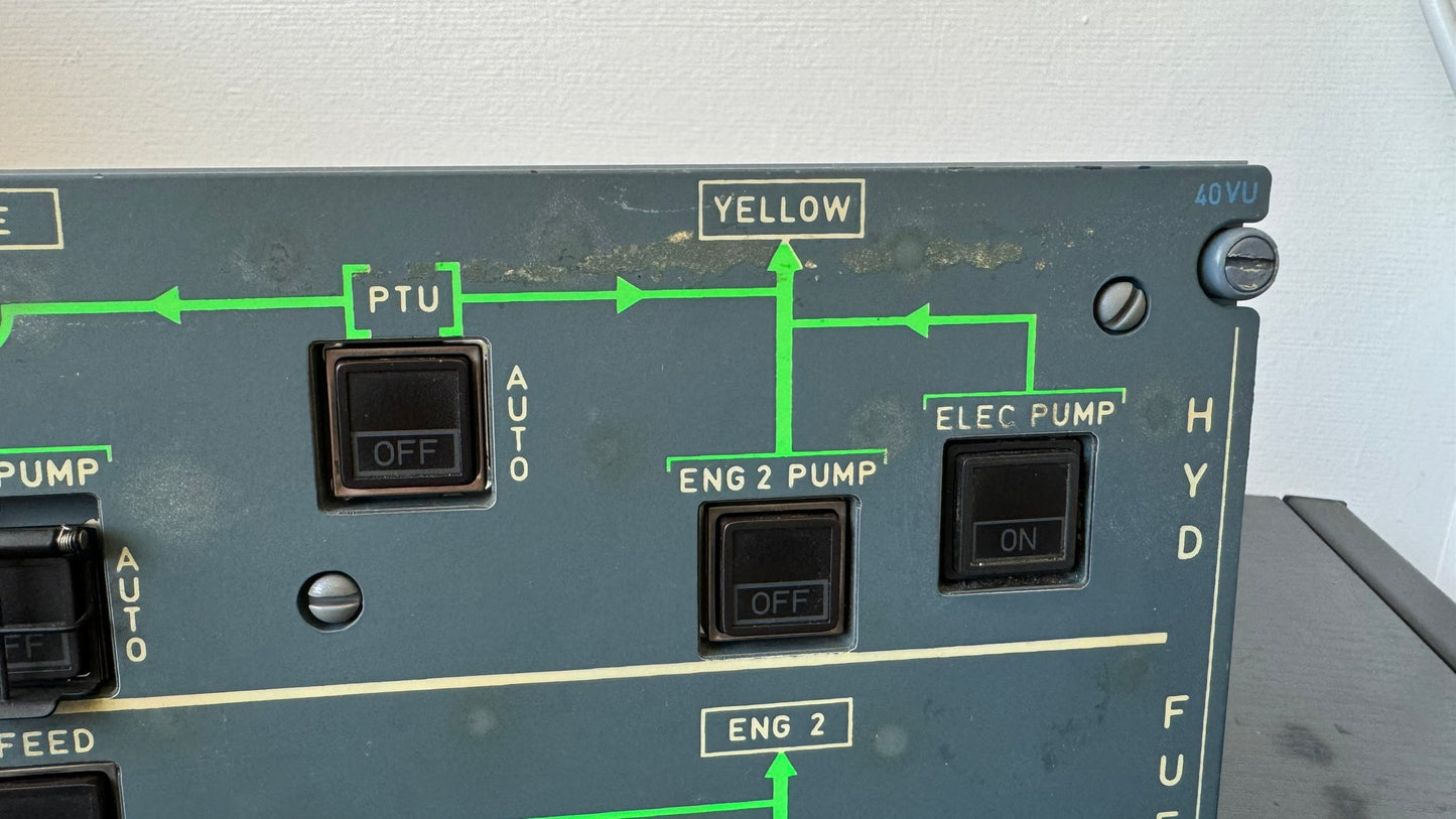 Airbus OEM 40VU Hydraulic Fuel Panel